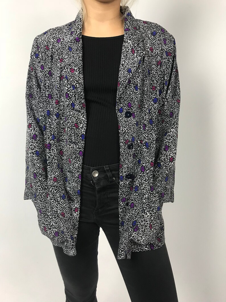 80's All Over Printed Blazer image 3