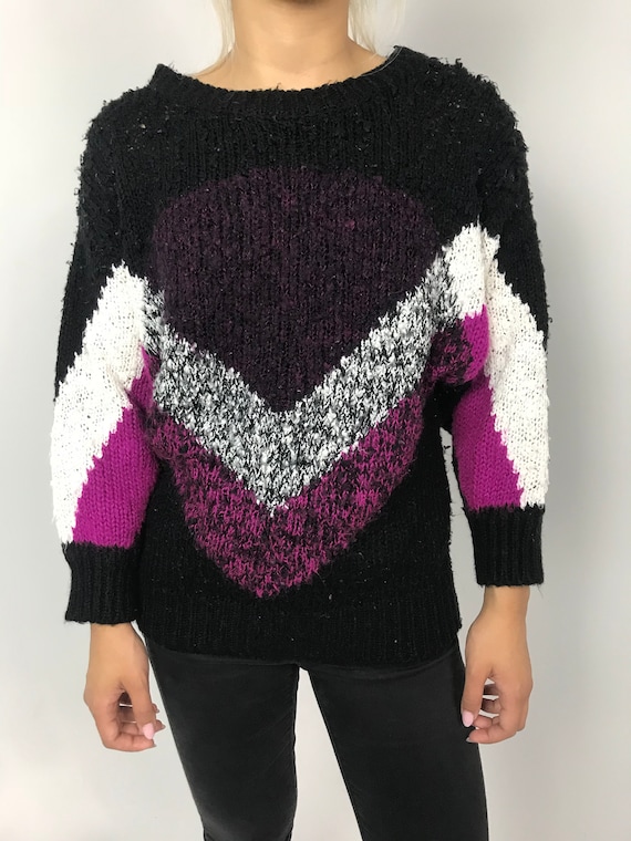 80's Chevron Striped Sweater