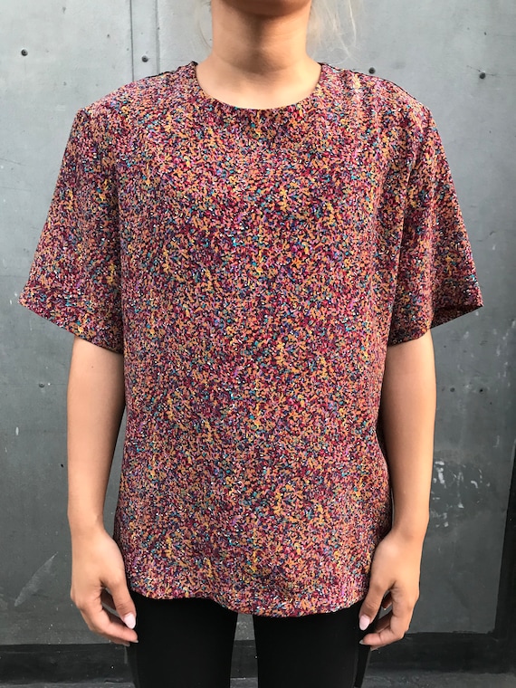 90's Boxy Printed Blouse - image 1