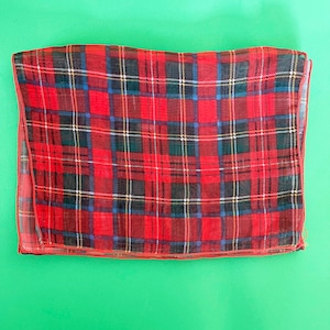 90's Long Tartan Plaid Scarf