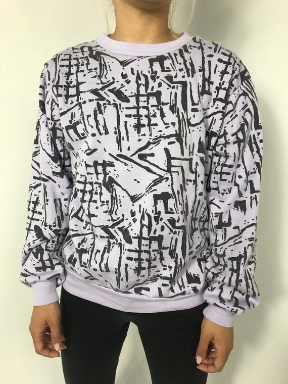 80's Allover Printed Sweatshirt