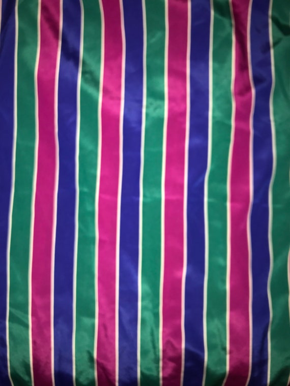 70's Rainbow Striped Blouse w/ Tie - image 3
