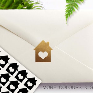 Stickers maison, Stickers coeurs pour la maison, Stickers immobiliers, Stickers maison avec un coeur, Vinyle amovible, Stickers pour agenda