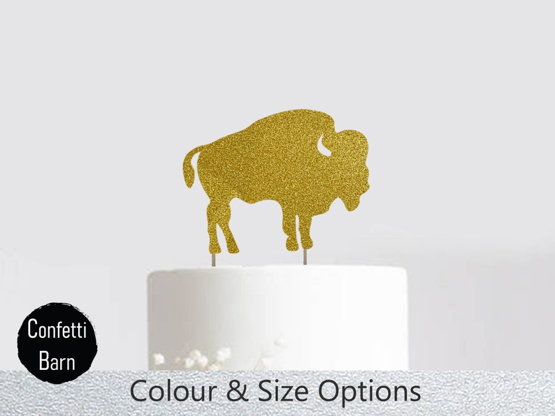 Buffalo Cake Topper Bison Cake Picks Baby Shower Birthday Etsy
