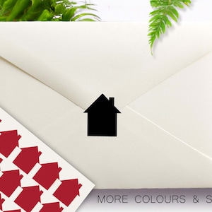 Stickers maison, Faire-part pour une fête à la maison, Stickers immobiliers, Stickers pour enveloppes, Papeterie pour agent immobilier, Sticker amovible pour agenda en vinyle