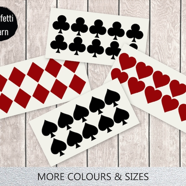 20 Card Suit Stickers, Poker Stickers, Card Night, Bachelor Party, Birthday Invitation, Removable Vinyl, Envelope Stickers, Envelope Seal