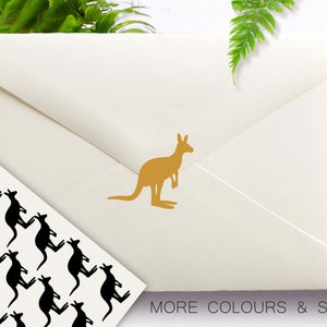 Stickers kangourous, Marsupiaux, Animaux de l'outback, Fête d'anniversaire à thème australien, Stickers enveloppe pour agenda, Stickers pour agenda en vinyle amovible