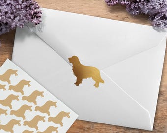 Retriever Stickers, Pet Dog, Retriever Envelope Sealing Stickers, Wedding Invitation, Baby Shower, Party Stickers, Removable Vinyl Stickers