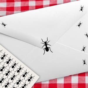 Ant Stickers, Birthday Card Stickers, Insect Stickers, Bugs, Gag Gifts, Removable Vinyl, Envelope Sealing Stickers, Planner Stickers image 1