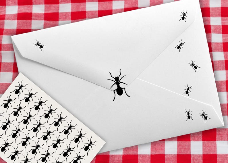 Ant Stickers, Birthday Card Stickers, Insect Stickers, Bugs, Gag Gifts, Removable Vinyl, Envelope Sealing Stickers, Planner Stickers image 1