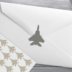Fighter Jet Stickers, Aircraft Pilot Wedding Invitation Stickers, Birthday Party Theme Gift Bag Embellishments