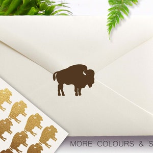 Stickers Buffalo, Bison d'Amérique, Faire-part de mariage, Baby Shower, Stickers fête, Vinyles autocollants amovibles