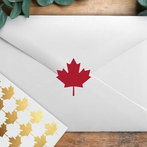 Maple Leaf Stickers, Canada Day Party Stickers, Hockey Stickers, Envelope Seals, Scrapbook Stickers, Small Planner Stickers, Removable Vinyl