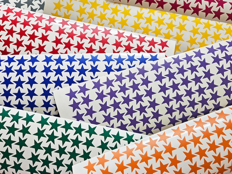 Gold Star Stickers, Good Job Stickers, Removable Vinyl, Teacher ...