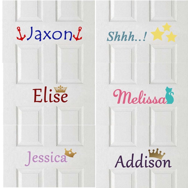 Vinyl Name Signs for Kids Door Etsy