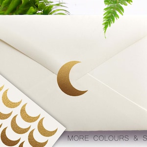 Autocollants croissant de lune, Autocollants phases de lune, Cycle lunaire, Joint pour enveloppe de mariage, Autocollants pour enveloppe, Vinyle amovible, Autocollant pour agenda