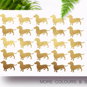 Dachshund Stickers, Dog Party, Dog Wedding, Wiener Dog, Sausage Dog, Pet Doxie Stickers, Removable Vinyl, Party Invitations, Envelope Seals image 2