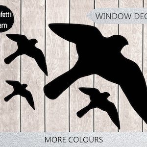 Sticker oiseau fenêtre, sticker fenêtre, sticker fenêtre statique, sticker fenêtre amovible, sticker oiseau volant