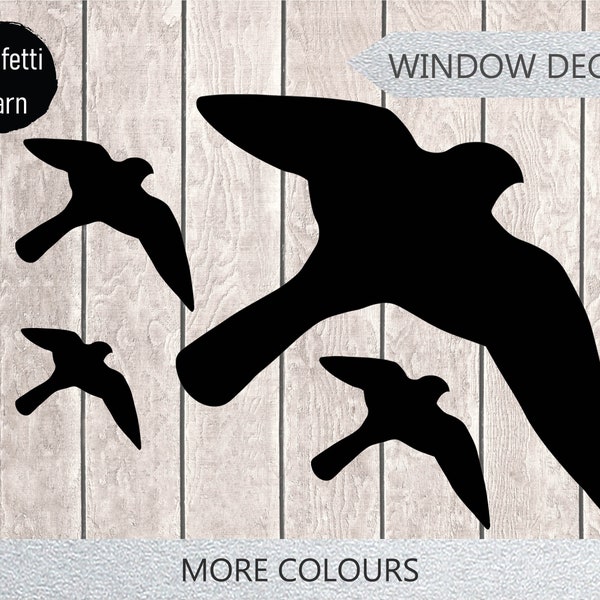 Bird Window Decal, Window Cling, Static Cling Window Decal, Removable Window Decal, Flying Bird Decal