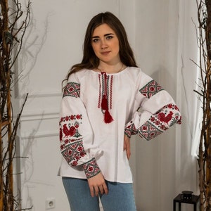 Ukraine Linen Blouse, Slavic Blouse, Ukraine T Shirt, Christmas Gift ...
