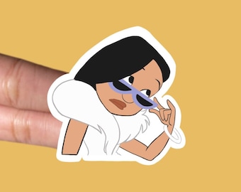 Bougie Girl Waterproof Sticker: Laptop, Phone, Notebook