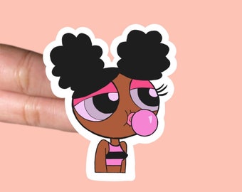 Melanin Girl Sticker | Waterproof Sticker | Cute Stickers