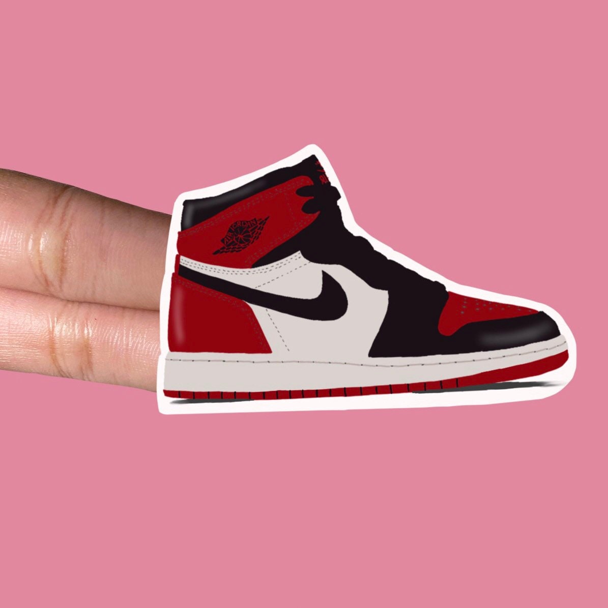 Air Jordan 1 “ Bred Toe” Sticker | Waterproof Jordan Sneaker Sticker | Cool Stickers Air Jordan 1 “ Bred Toe” Sticker | Waterproof Jordan Sneaker Sticker | Cool Stickers