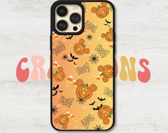 Halloween Mouse Pumpkin Phone Case: Spooky iPhone & Samsung Cover