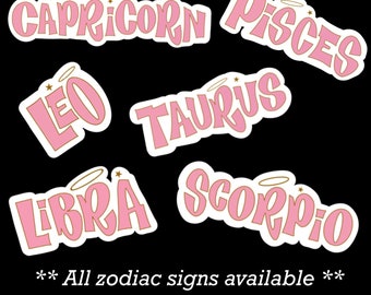 Zodiac Sign Stickers | Cute Waterproof Sticker