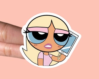 Pretty Girl Sticker | Cute Waterproof Sticker | Cute Sticker