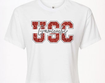 SC GCocks CROPPED Tee | Adult Collegiate Shirts | Cute SC Shirt | Collegiate Apparel