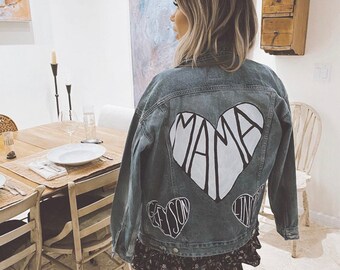 mama and baby jean jacket