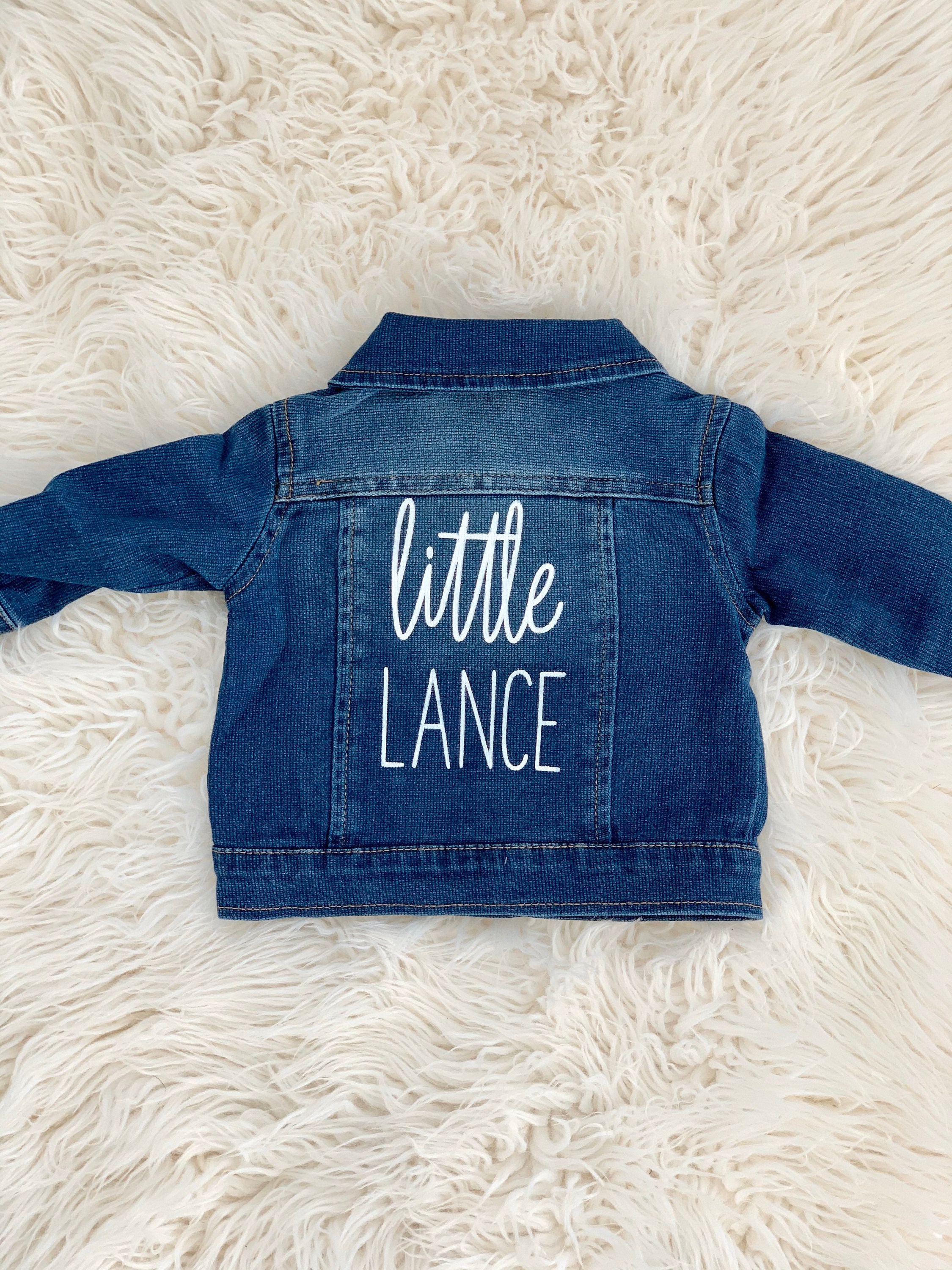 Hand Painted Baby Announcement Jean Jacket / Pregnancy | Etsy
