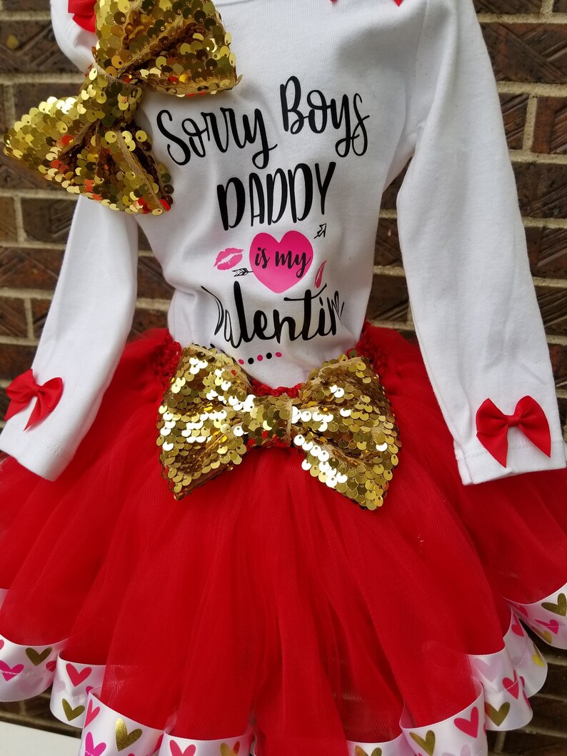 Baby Girl Valentines Outfit Red Valentine Tutu Pink and Red Etsy