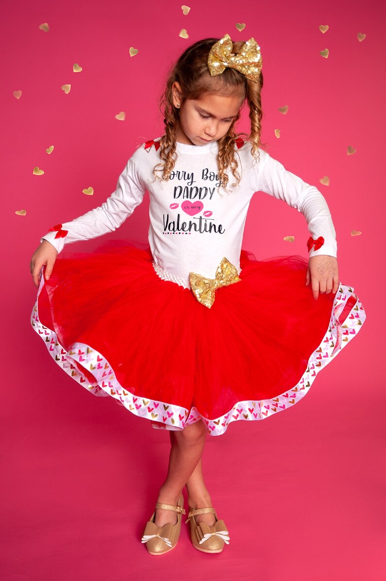Baby Girl Valentines Outfit Red Valentine Tutu Pink and Red Etsy
