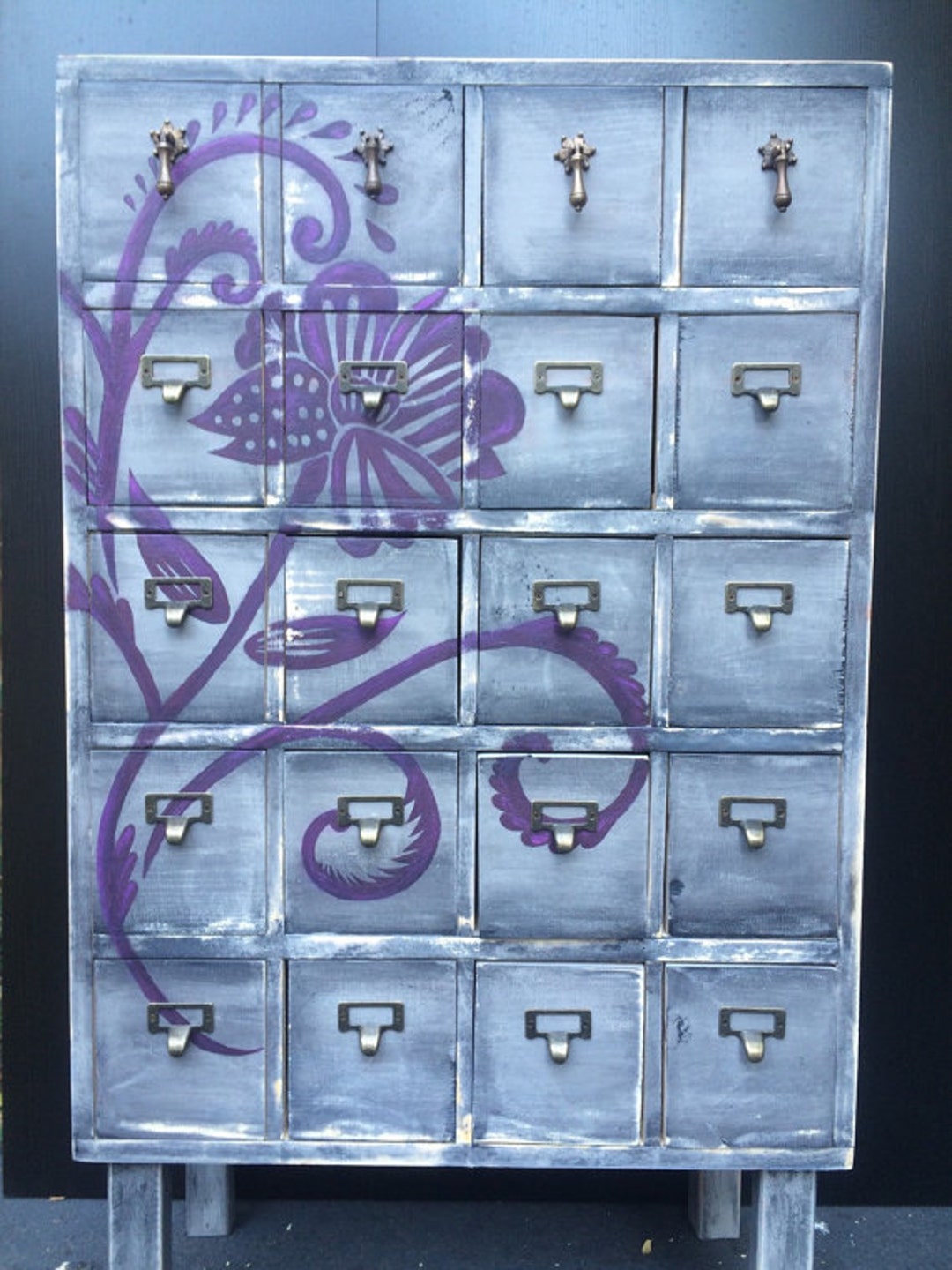 20 Drawer Customized Color Vintage Post Office Box Storage Organizer Etsy