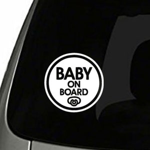 Baby on Board Car Window Decal Sticker Safety Caution Sign for Car Bumper - Baby Pacifier