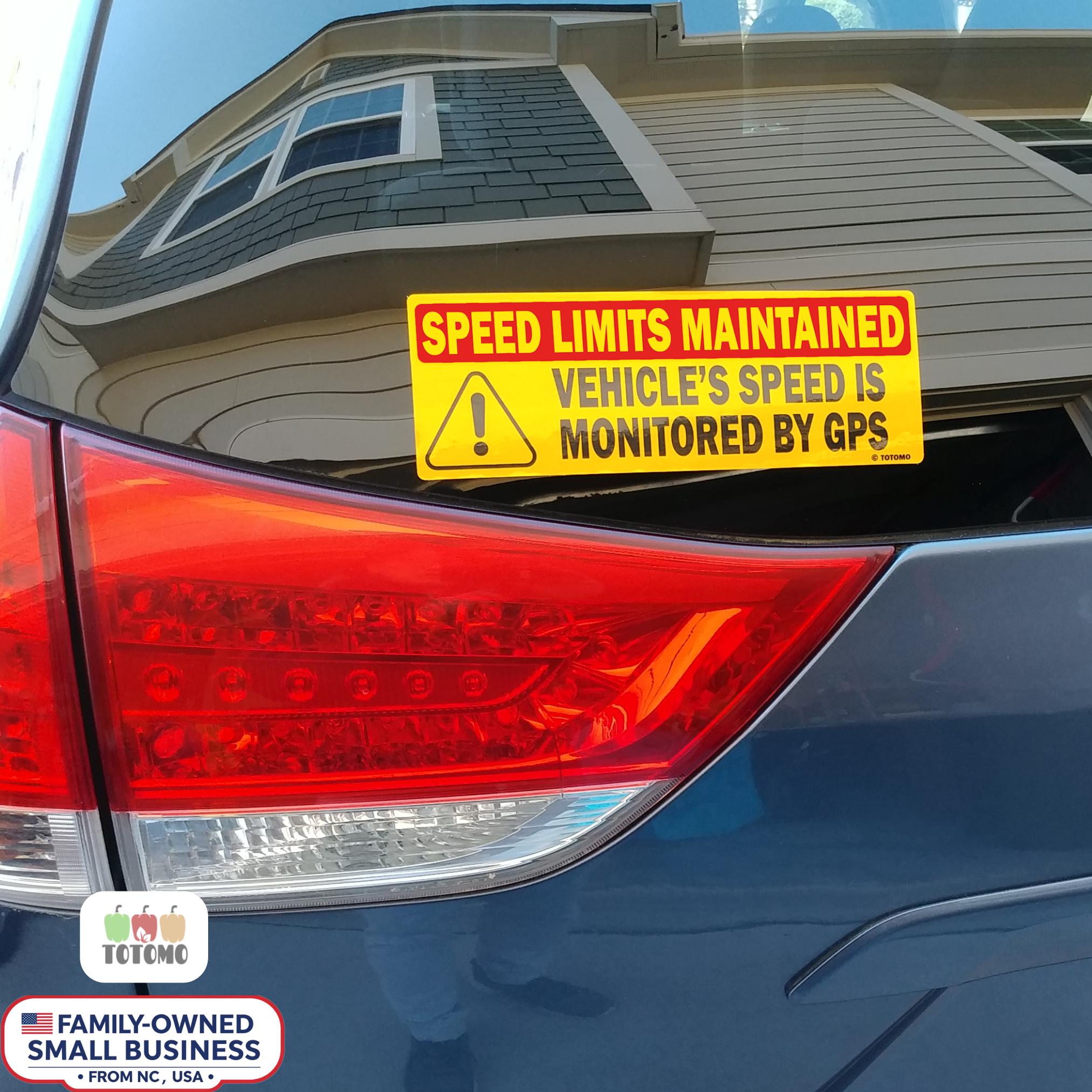 GPS Speed Monitoring Car Safety Sticker (2 Pack, 10"x3.5") - Etsy Australia