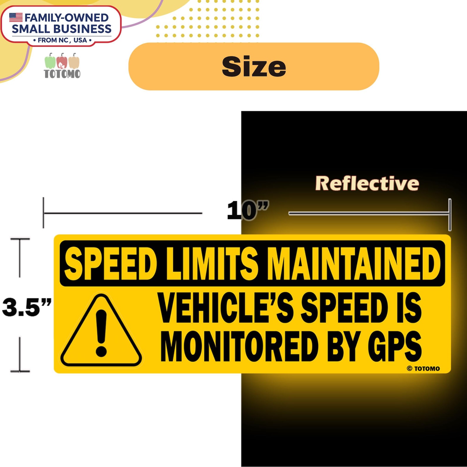 GPS Speed Monitoring Car Safety Sticker (2 Pack, 10"x3.5") - Etsy Australia