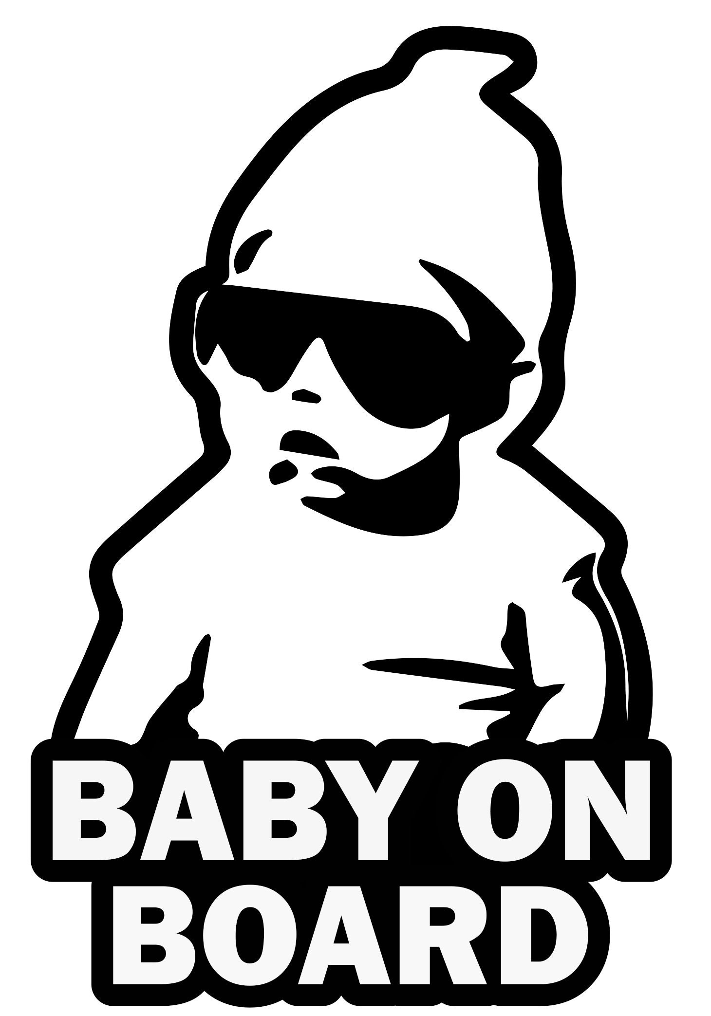 Baby In Car Sticker For Cars Funny "Hangover Baby" Car Decal Sticker - "Little Hoon On Board" Glossy Vinyl Bumper Sticker Childrens Wall Sticker - Foto 4