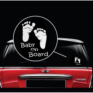 Baby on Board Car Decal – Footprint Safety Sticker Sign