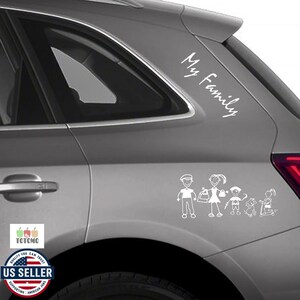 TOTOMO 48 Stick Figure My Family Car Decal Sticker Mom Dad Grandparents ...