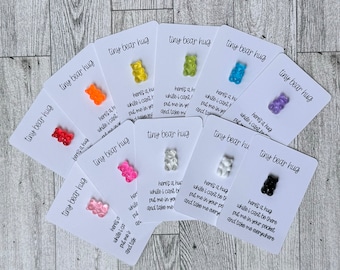 Tiny Bear Hug Card | Pocket Hug Gift | Thinking of You Gift | Encouragement Gift | Friendship Gift | Stocking Stuffer