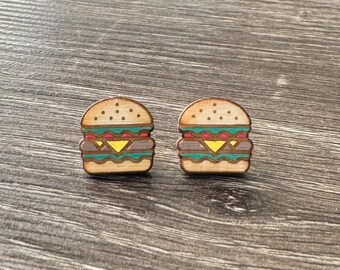Food earrings, hamburger earrings, fries before guys, food gifts, birthday gift for her, gifts for her, fast food earrings, food jewelry