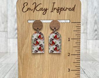 cardinal earrings dangle, cardinal gifts, cute earring studs, earrings sets, earrings for her, cardinal studs, holidays, birds