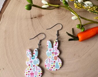 Easter Bunny earrings, spring earrings, gifts for her, birthday gift, bunny earrings, earrings dangle, Easter basket stuffers