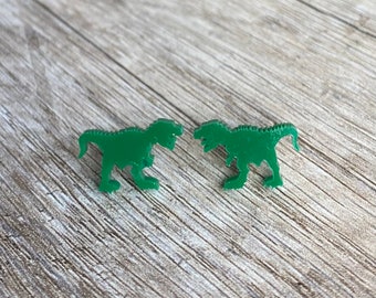 dinosaur, dino earrings, dinosaur earrings, earrings stud, gifts for her, gift for mom, birthday gift, t-rex, Tyrannosaurus rex