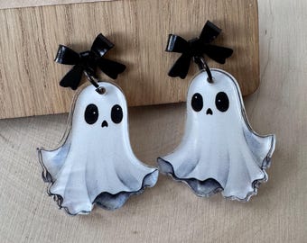 Halloween ghost dangle earrings,  spooky earrings, fall earrings for women, halloween earrings studs, gifts for her, fall jewelry
