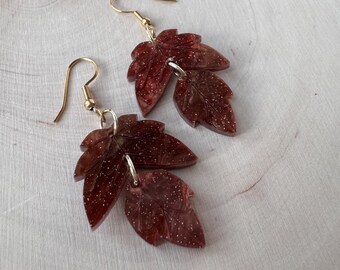 Autumn dangle earrings, fall accessories, costume earrings, pumpkin earrings, fall earrings, gifts for her, Halloween earrings
