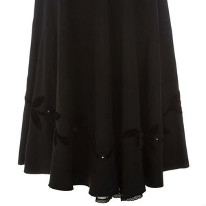 Falda con apliques de terciopelo sedoso de algodón Janet de los años 50